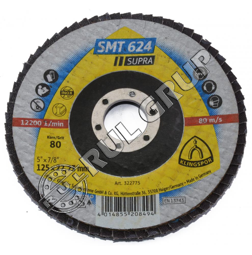 DISC LAMELAR SMT624 125X22MM P80 KLINGSPOR 